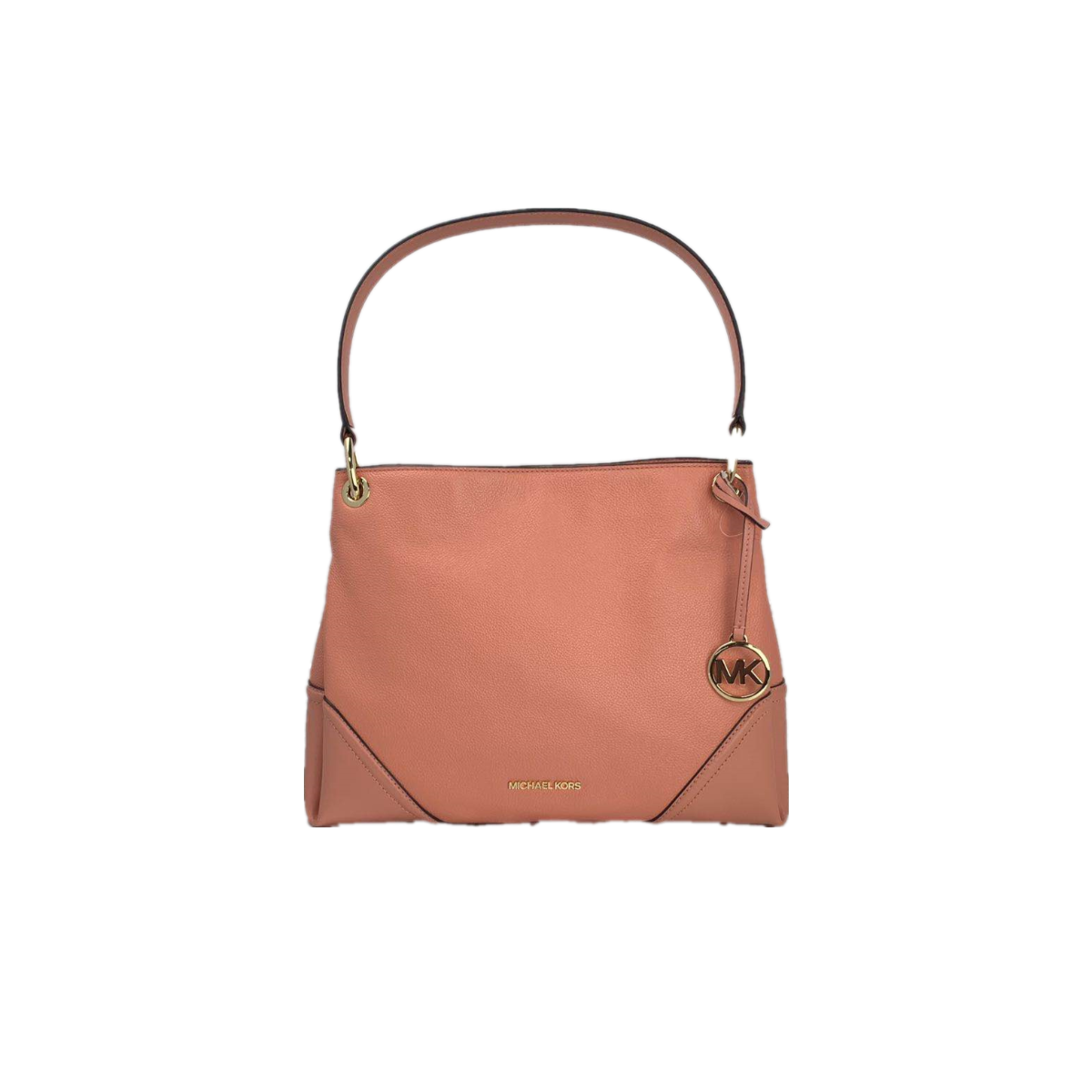 Michael Kors Nicole 35T9GNIL2L Medium Shoulder Leather Bag Peach Michael Kors Nicole 35T9GNIL2L Medium Shoulder Leather Bag Peach